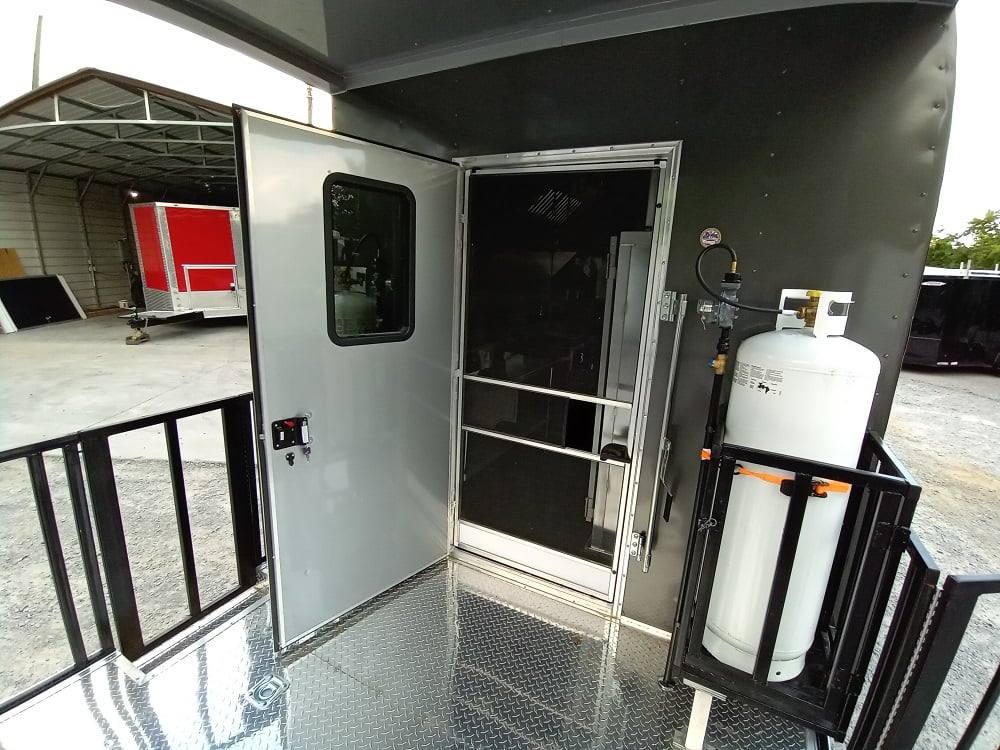649-8.5-x-24-charcoal-gray-bbq-concession-food-trailer-24.jpg 8.5' x 24' Charcoal Gray BBQ Concession Food Trailer