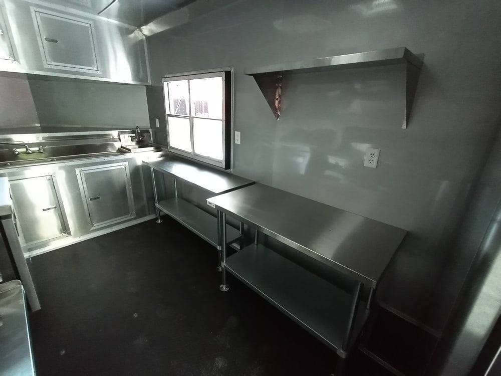 649-8.5-x-24-charcoal-gray-bbq-concession-food-trailer-35.jpg 8.5' x 24' Charcoal Gray BBQ Concession Food Trailer