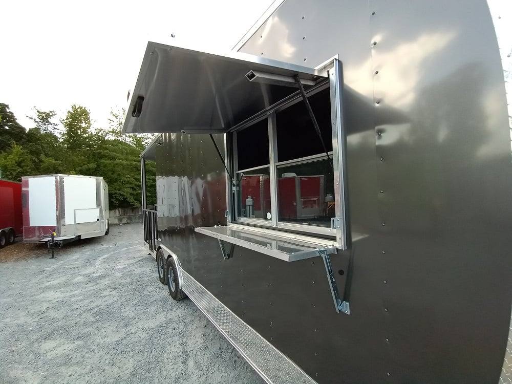 649-8.5-x-24-charcoal-gray-bbq-concession-food-trailer-49.jpg 8.5' x 24' Charcoal Gray BBQ Concession Food Trailer