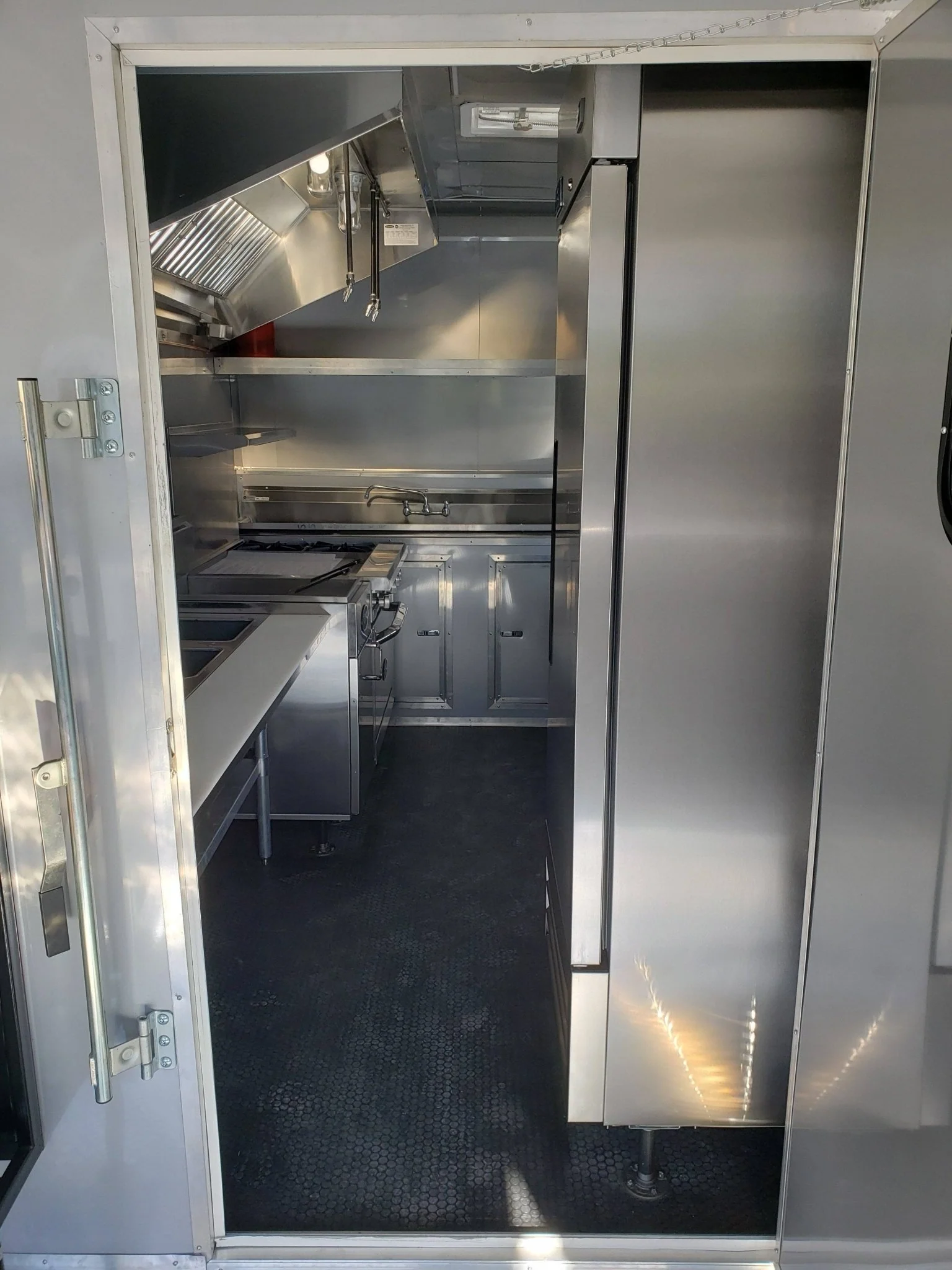 650-8.5-x-24-charcoal-gray-bbq-porch-concession-trailer-with-restroom-16.webp 8.5' x 24' Charcoal Gray BBQ Porch Concession Trailer with Restroom