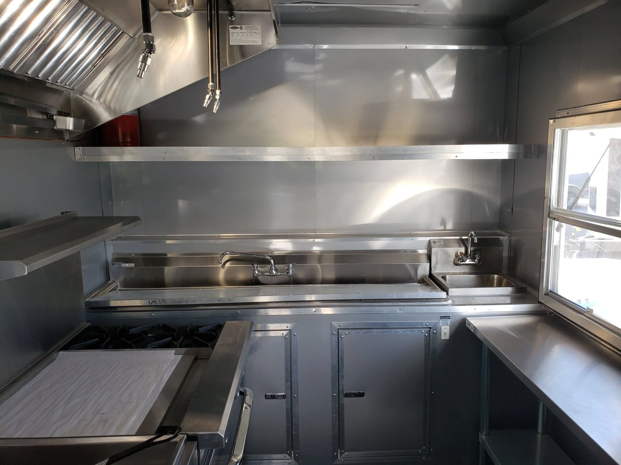650-8.5-x-24-charcoal-gray-bbq-porch-concession-trailer-with-restroom-21.webp 8.5' x 24' Charcoal Gray BBQ Porch Concession Trailer with Restroom