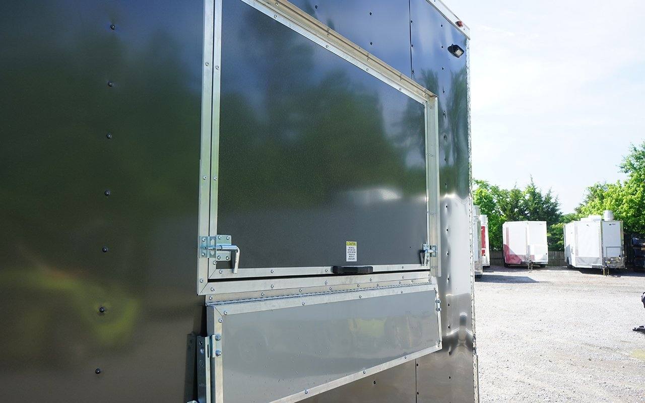 651-8.5-x-24-charcoal-gray-bbq-vending-porch-style-concession-trailer-11.jpg 8.5' x 24' Charcoal Gray BBQ Vending Porch Style Concession Trailer