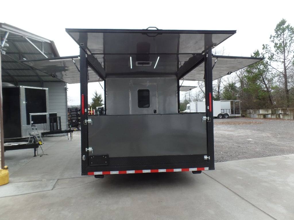 652-8.5-x-24-charcoal-grey-concession-bbq-porch-food-trailer-16.jpg 8.5' x 24' Charcoal Grey Concession BBQ Porch Food Trailer