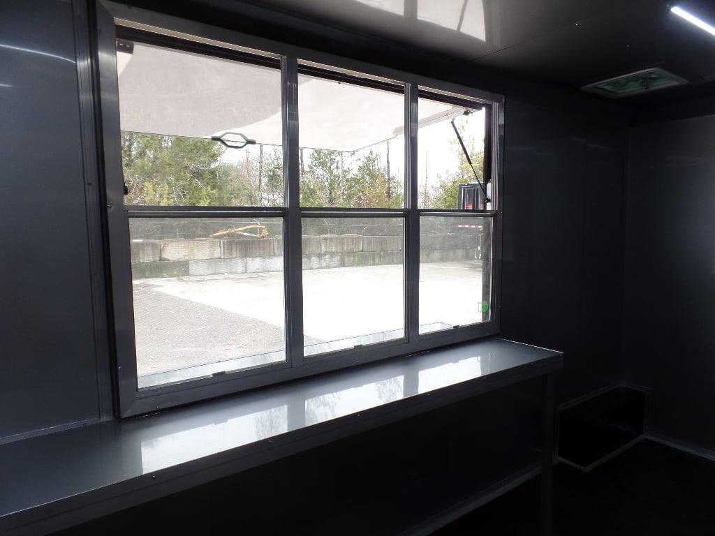 652-8.5-x-24-charcoal-grey-concession-bbq-porch-food-trailer-22.jpg 8.5' x 24' Charcoal Grey Concession BBQ Porch Food Trailer