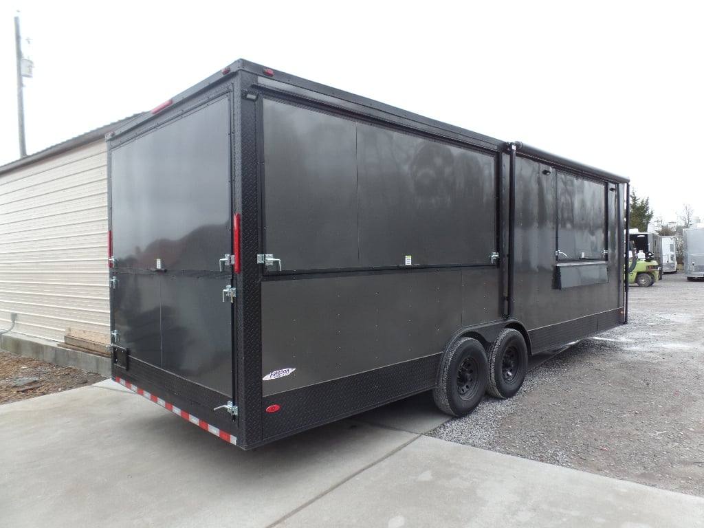 652-8.5-x-24-charcoal-grey-concession-bbq-porch-food-trailer-23.jpg 8.5' x 24' Charcoal Grey Concession BBQ Porch Food Trailer