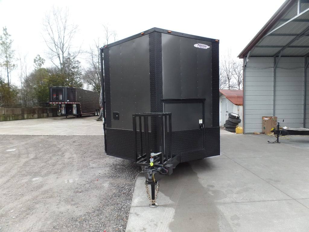 652-8.5-x-24-charcoal-grey-concession-bbq-porch-food-trailer-4.jpg 8.5' x 24' Charcoal Grey Concession BBQ Porch Food Trailer