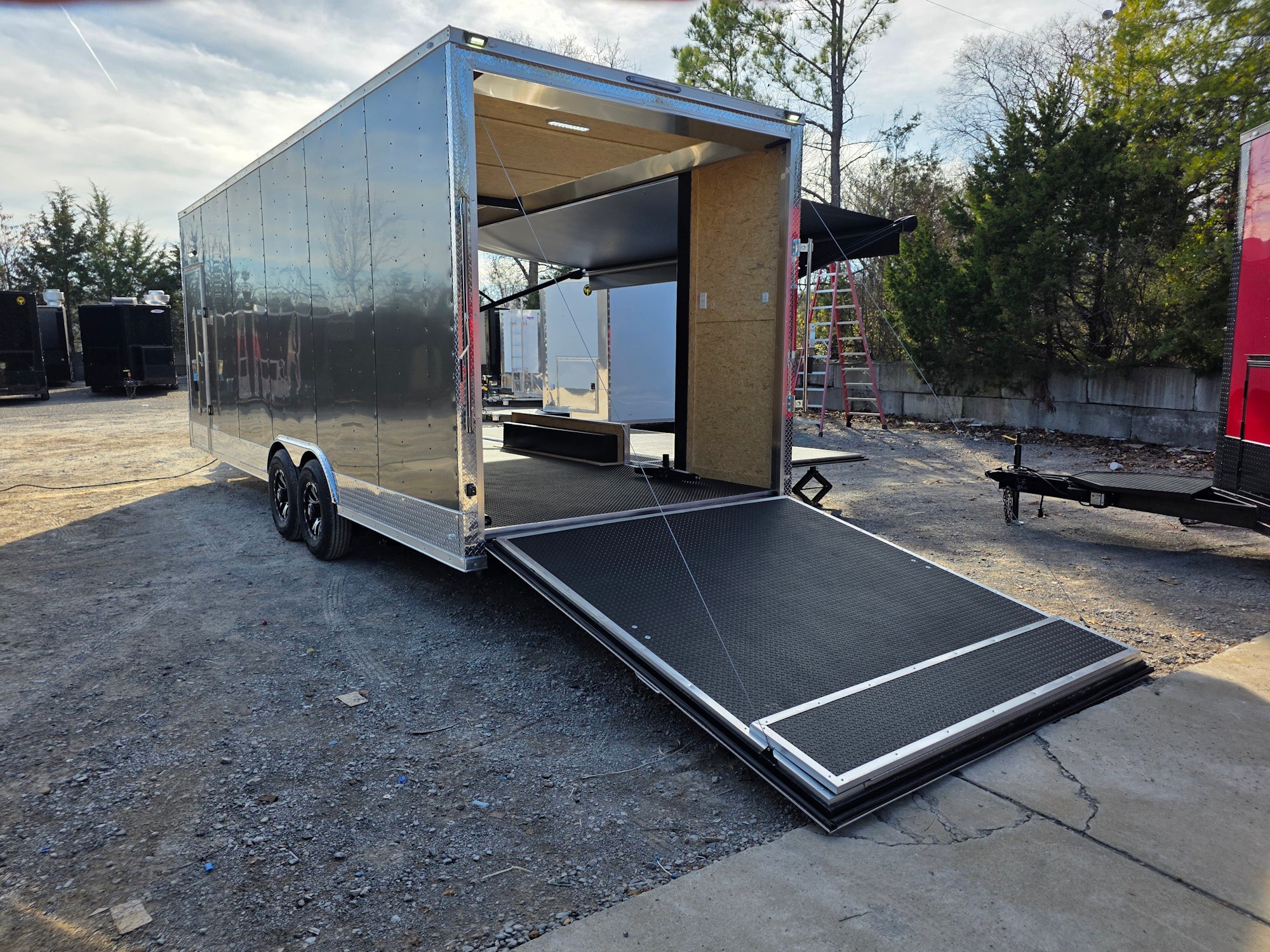 653-8.5-x-24-charcoal-grey-custom-stage-trailer-14.jpg 8.5' X 24' Charcoal Grey Custom Stage Trailer