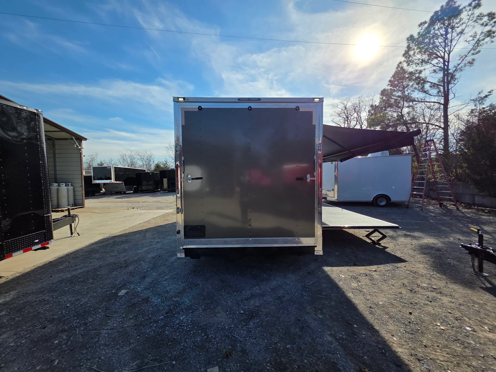 653-8.5-x-24-charcoal-grey-custom-stage-trailer-6.webp 8.5' X 24' Charcoal Grey Custom Stage Trailer