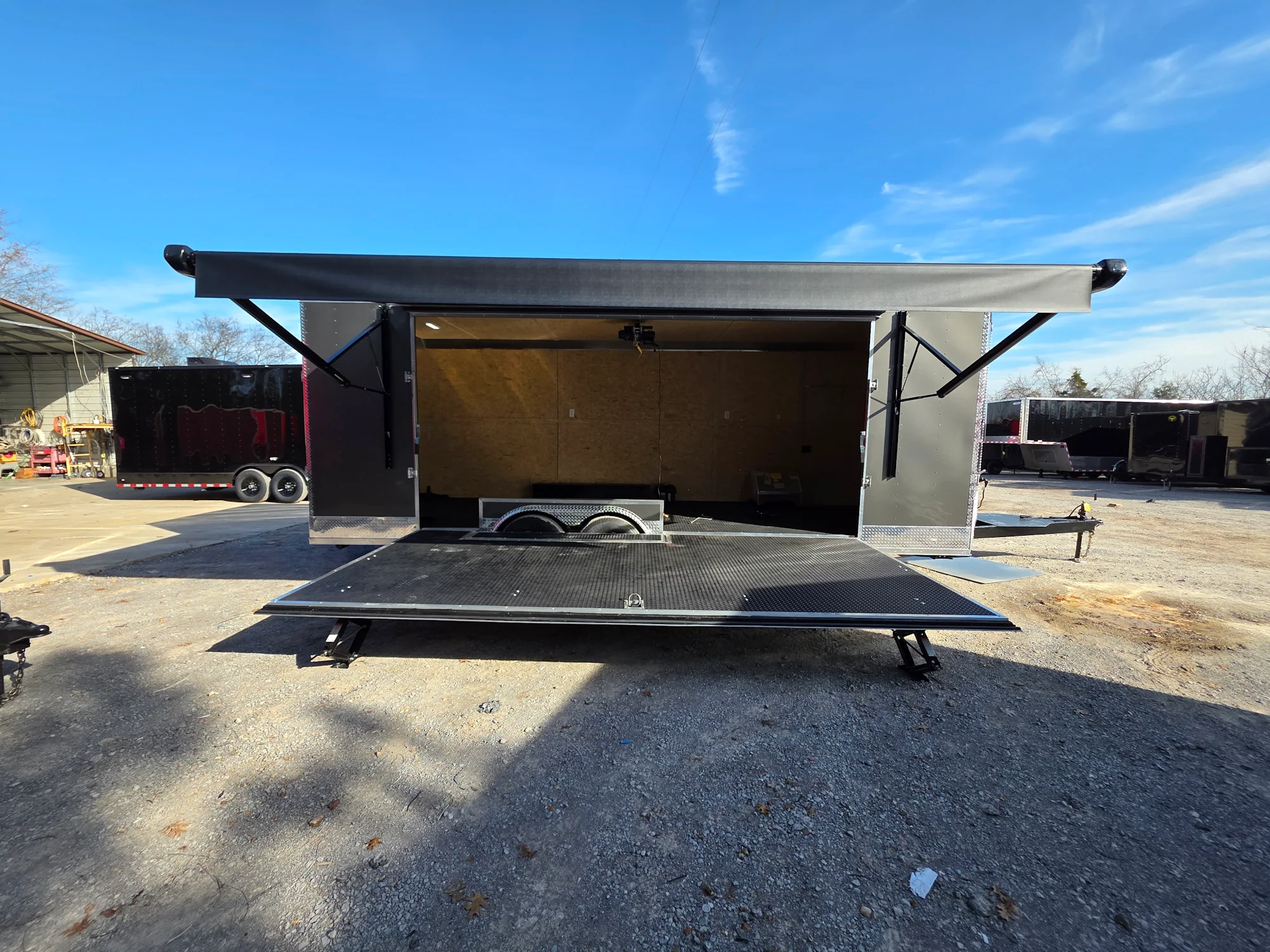 653-8.5-x-24-charcoal-grey-custom-stage-trailer-8.webp 8.5' X 24' Charcoal Grey Custom Stage Trailer