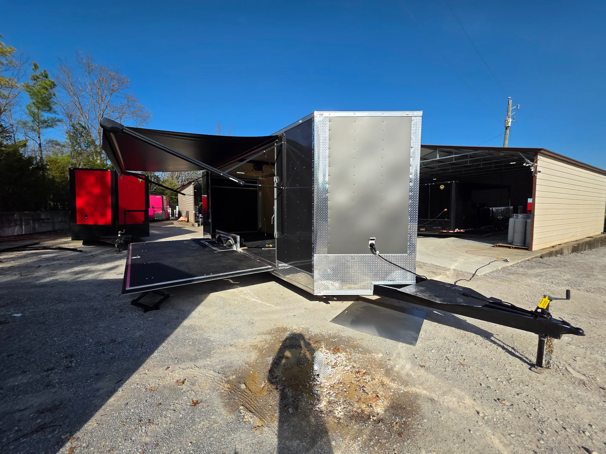 653-8.5-x-24-charcoal-grey-custom-stage-trailer-9.webp 8.5' X 24' Charcoal Grey Custom Stage Trailer