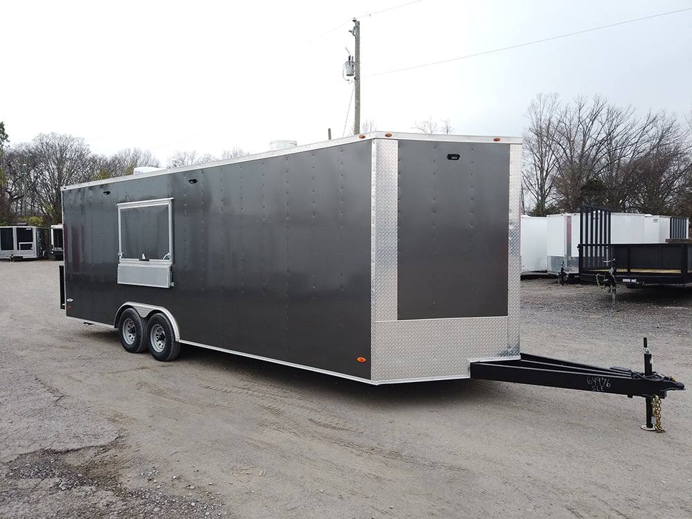 654-8.5-x-24-charcoal-grey-food-vending-concession-trailer-1.jpg 8.5' x 24' Charcoal Grey Food Vending Concession Trailer