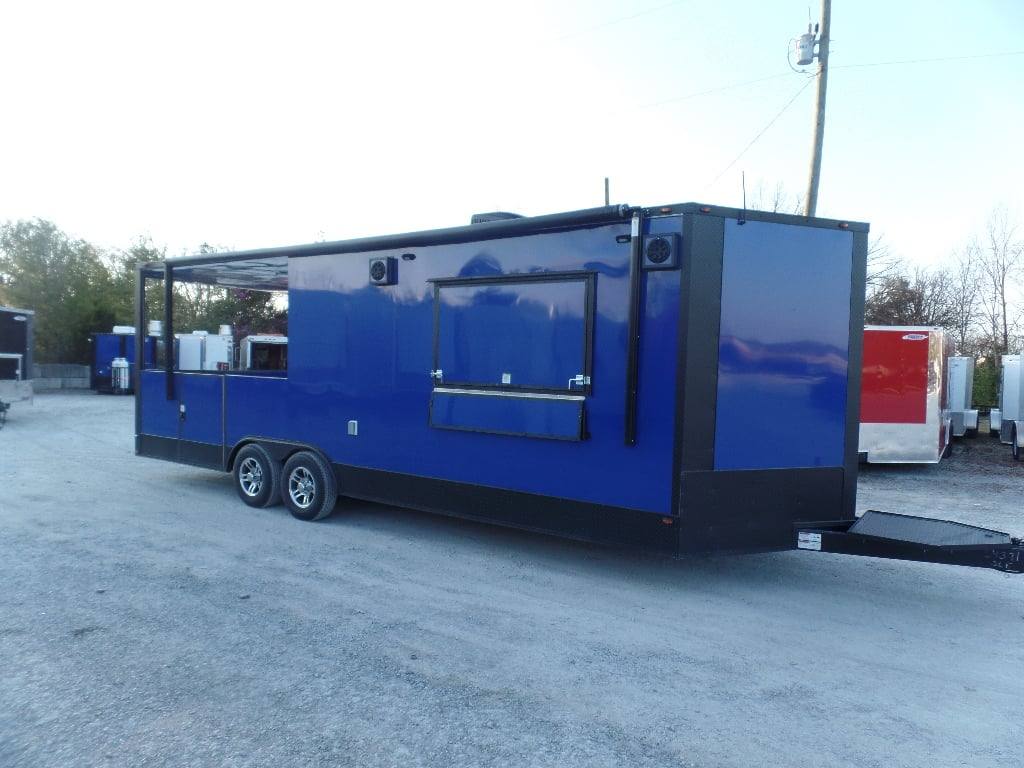 657-8.5-x-24-cobalt-blue-concession-food-trailer-with-appliances-1.jpg 8.5' x 24' Cobalt Blue Concession Food Trailer With Appliances