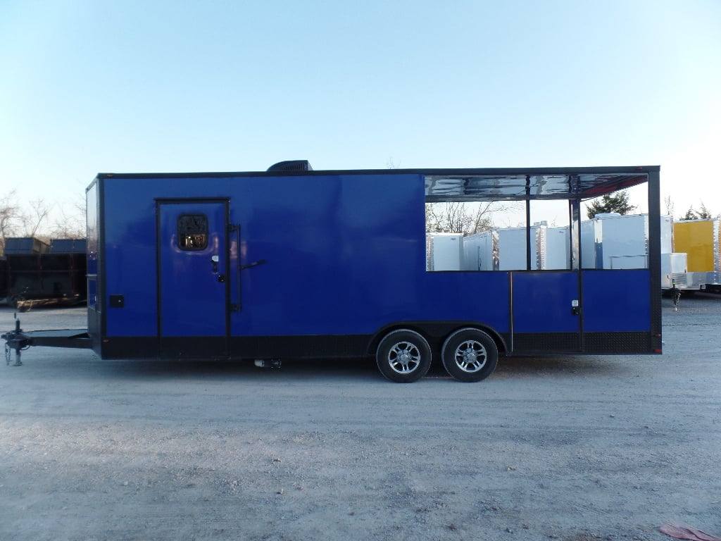 657-8.5-x-24-cobalt-blue-concession-food-trailer-with-appliances-11.jpg 8.5' x 24' Cobalt Blue Concession Food Trailer With Appliances