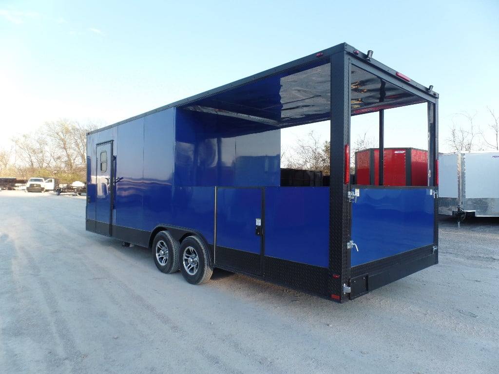 657-8.5-x-24-cobalt-blue-concession-food-trailer-with-appliances-19.jpg 8.5' x 24' Cobalt Blue Concession Food Trailer With Appliances