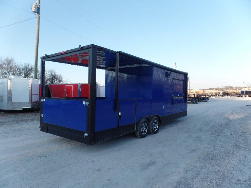 657-8.5-x-24-cobalt-blue-concession-food-trailer-with-appliances-6.jpg 8.5' x 24' Cobalt Blue Concession Food Trailer With Appliances