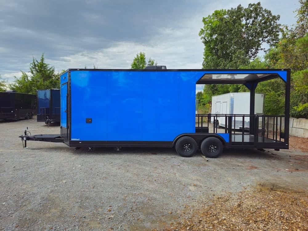 658-8.5-x-24-cobalt-blue-concession-trailer-food-event-catering-4.jpg 8.5' X 24' Cobalt Blue Concession Trailer Food Event Catering
