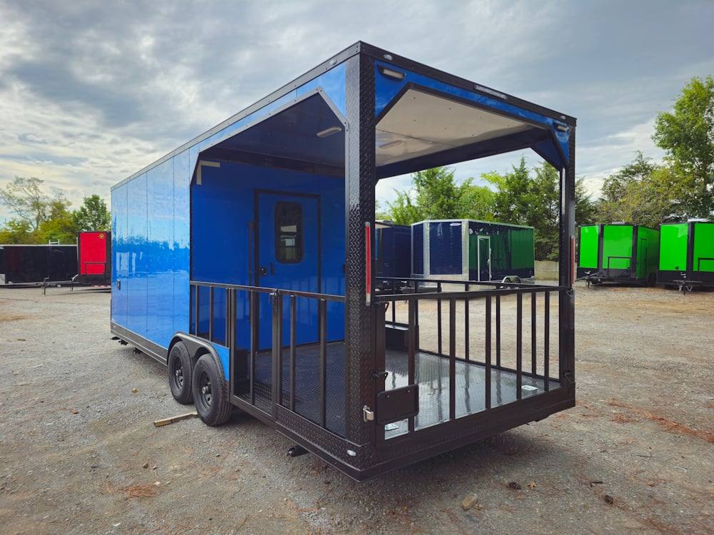 658-8.5-x-24-cobalt-blue-concession-trailer-food-event-catering-6.jpg 8.5' X 24' Cobalt Blue Concession Trailer Food Event Catering
