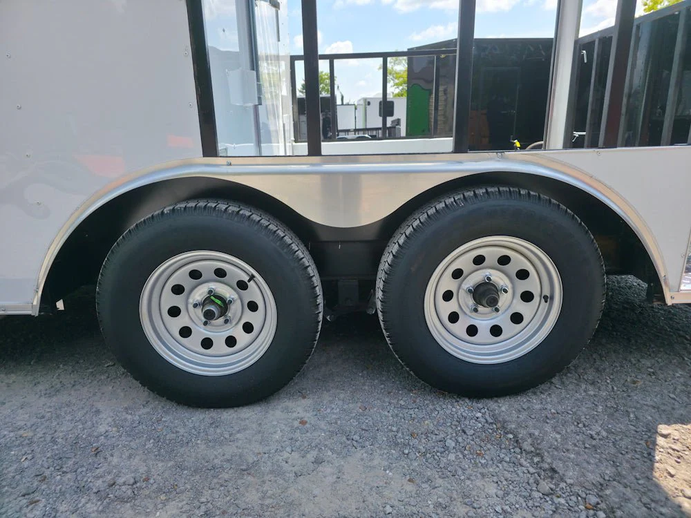 8.5' X 14' White Custom Concession Trailer With 7' Porch BBQ Event Catering