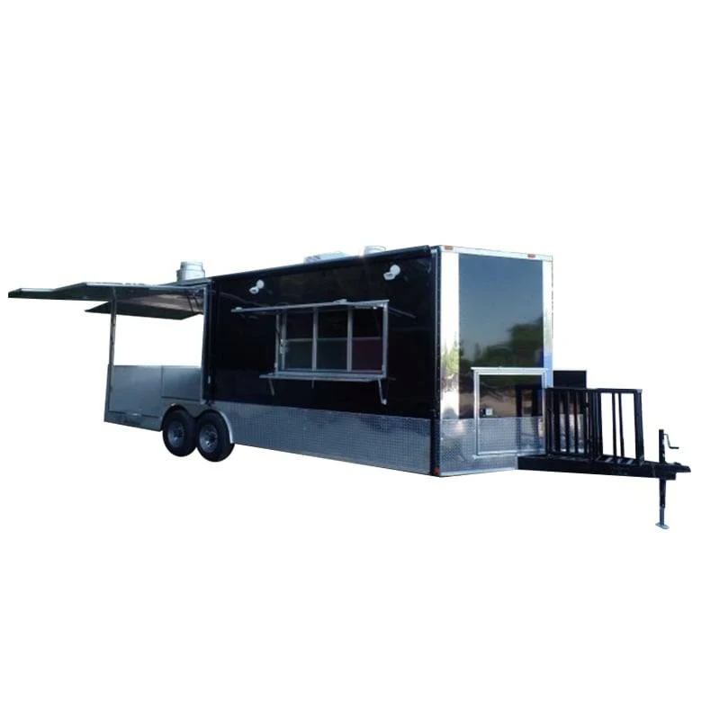 660-8.5-x-24-concession-bbq-food-trailer-black-event-catering-1.webp 8.5' x 24' Concession BBQ Food Trailer Black Event Catering