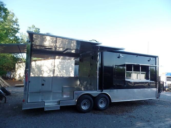 660-8.5-x-24-concession-bbq-food-trailer-black-event-catering-25.jpg 8.5' x 24' Concession BBQ Food Trailer Black Event Catering