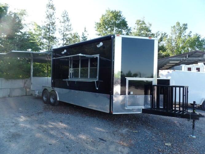 660-8.5-x-24-concession-bbq-food-trailer-black-event-catering-33.jpg 8.5' x 24' Concession BBQ Food Trailer Black Event Catering