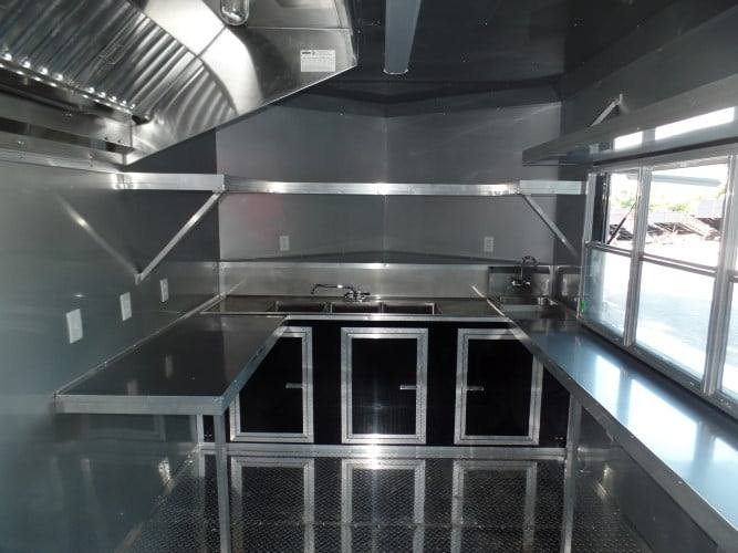660-8.5-x-24-concession-bbq-food-trailer-black-event-catering-7.jpg 8.5' x 24' Concession BBQ Food Trailer Black Event Catering