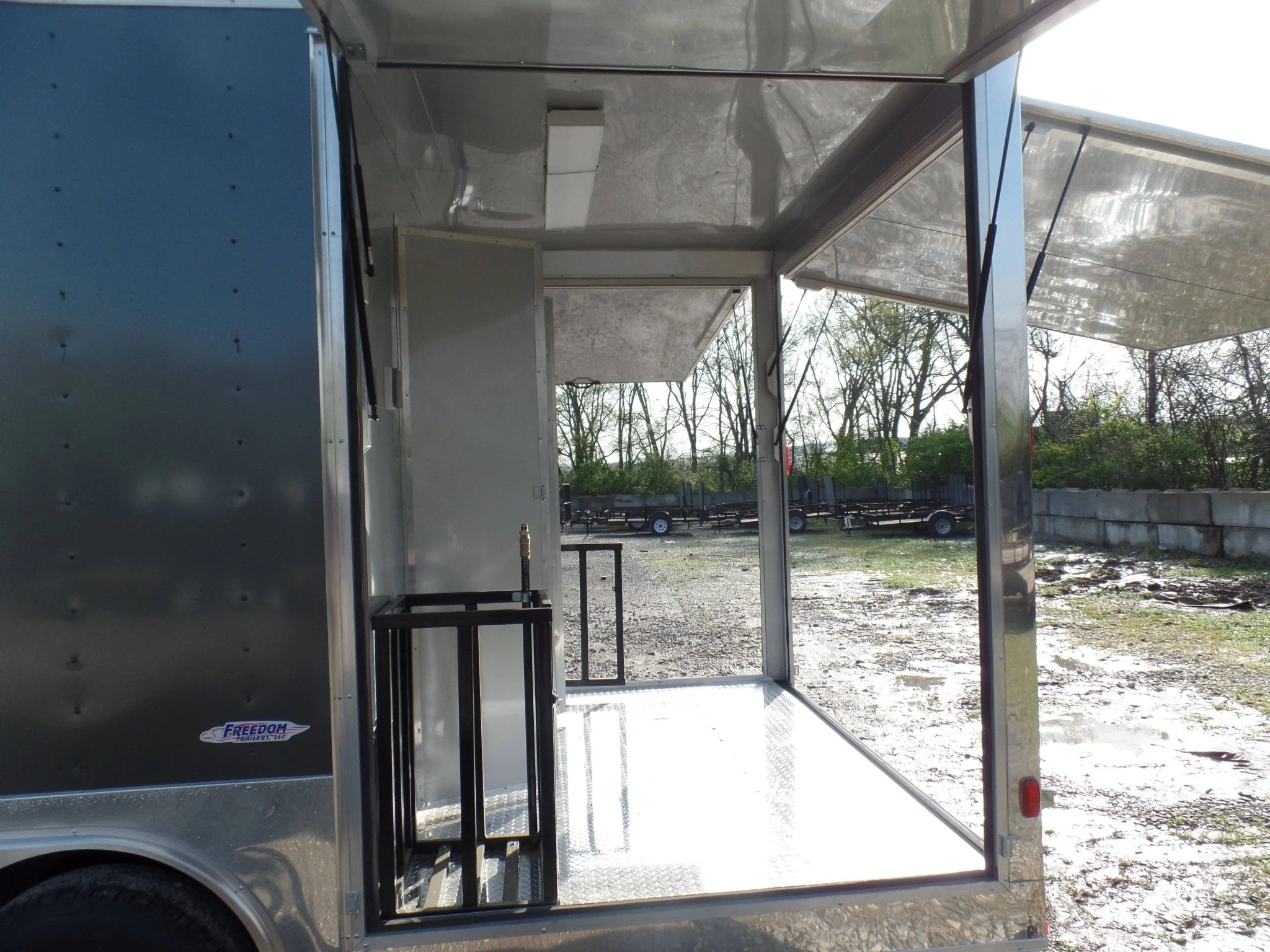 662-8.5-x-24-concession-bbq-food-trailer-charcoal-gray-event-catering-12.webp 8.5' x 24' Concession BBQ Food Trailer Charcoal Gray Event Catering