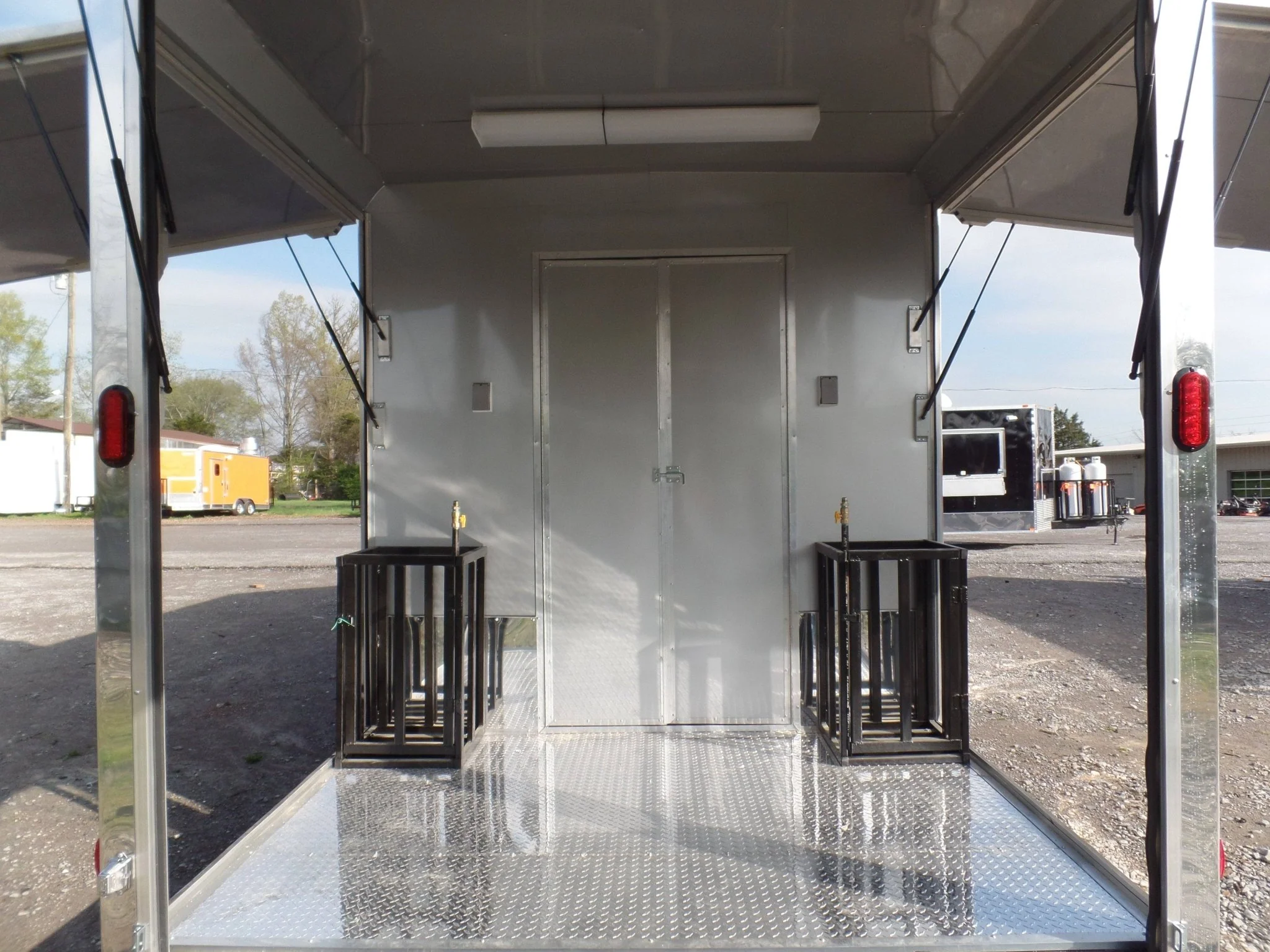662-8.5-x-24-concession-bbq-food-trailer-charcoal-gray-event-catering-17.webp 8.5' x 24' Concession BBQ Food Trailer Charcoal Gray Event Catering