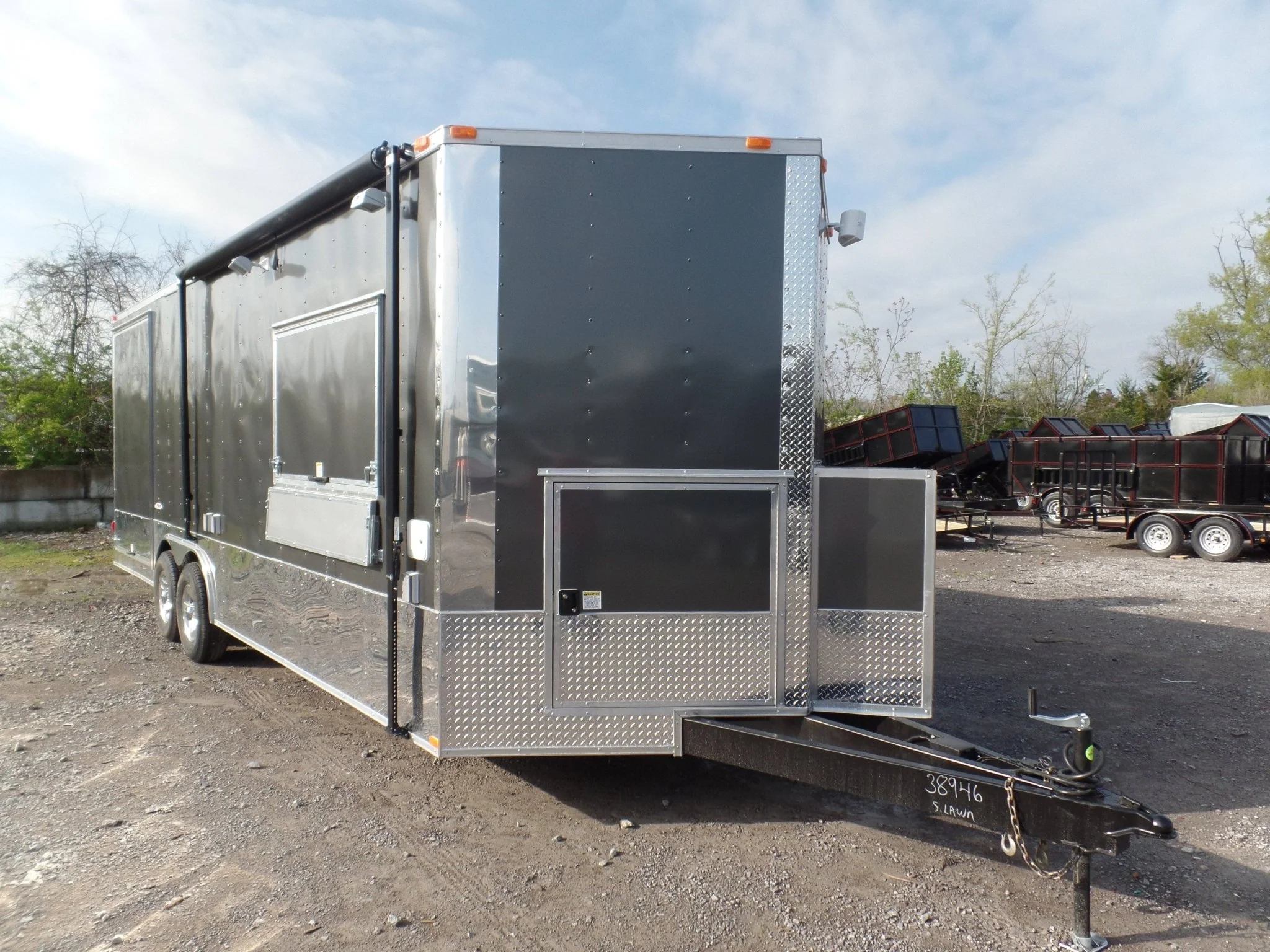 662-8.5-x-24-concession-bbq-food-trailer-charcoal-gray-event-catering-25.webp 8.5' x 24' Concession BBQ Food Trailer Charcoal Gray Event Catering