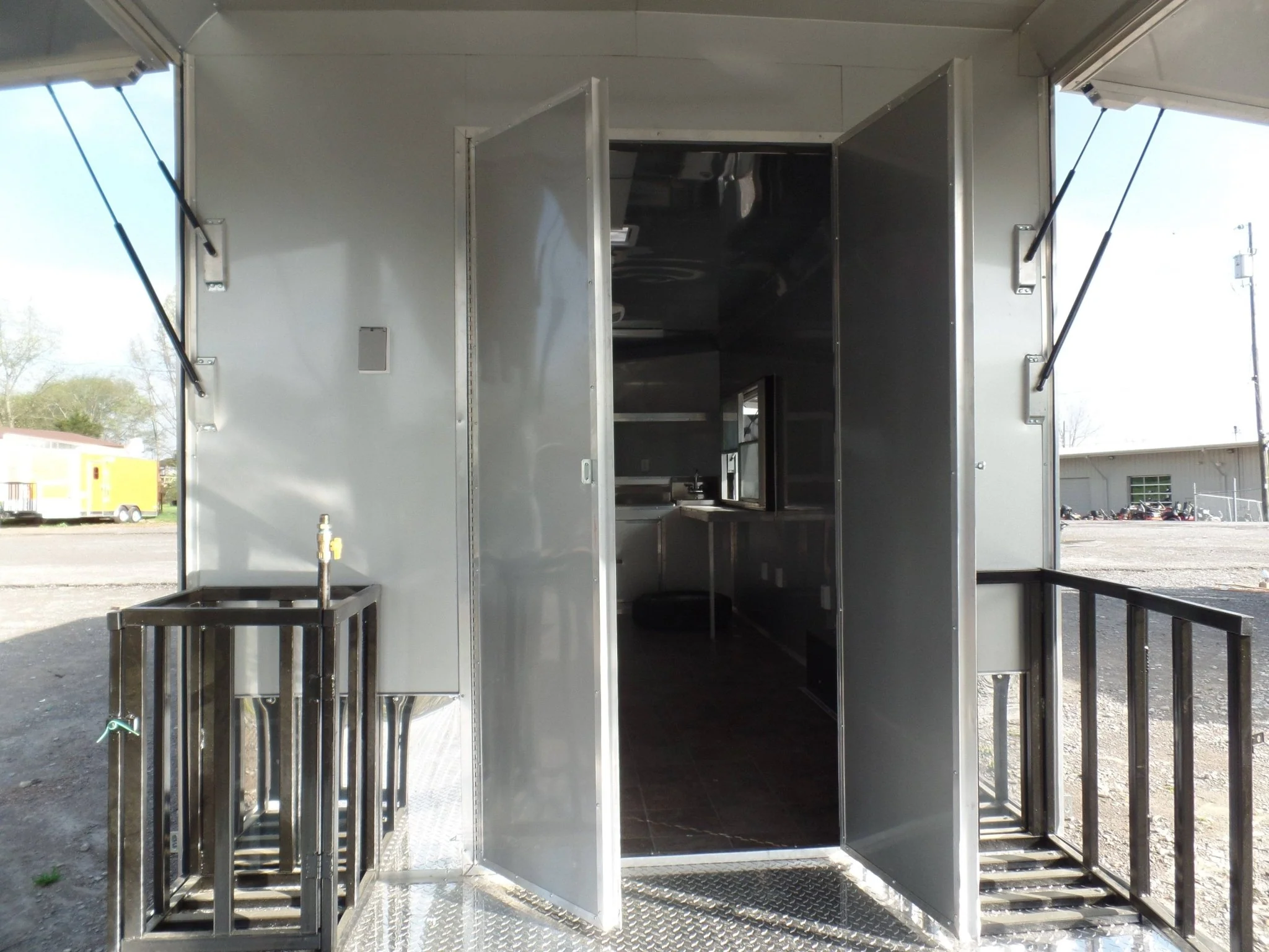 662-8.5-x-24-concession-bbq-food-trailer-charcoal-gray-event-catering-28.webp 8.5' x 24' Concession BBQ Food Trailer Charcoal Gray Event Catering