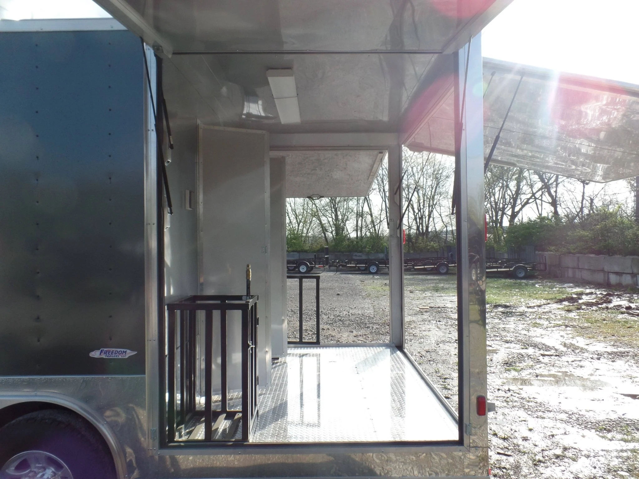 662-8.5-x-24-concession-bbq-food-trailer-charcoal-gray-event-catering-34.webp 8.5' x 24' Concession BBQ Food Trailer Charcoal Gray Event Catering