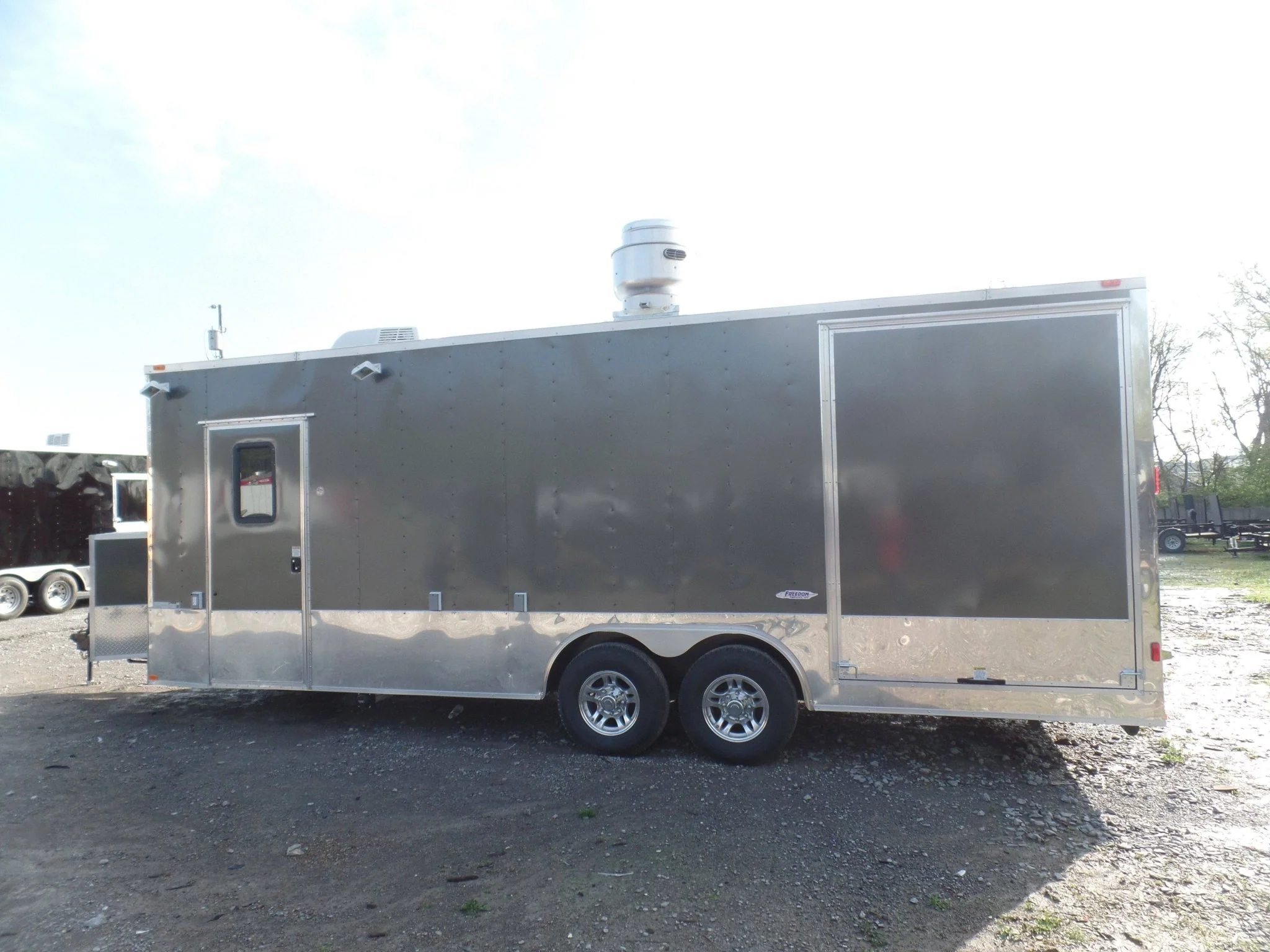 662-8.5-x-24-concession-bbq-food-trailer-charcoal-gray-event-catering-4.webp 8.5' x 24' Concession BBQ Food Trailer Charcoal Gray Event Catering