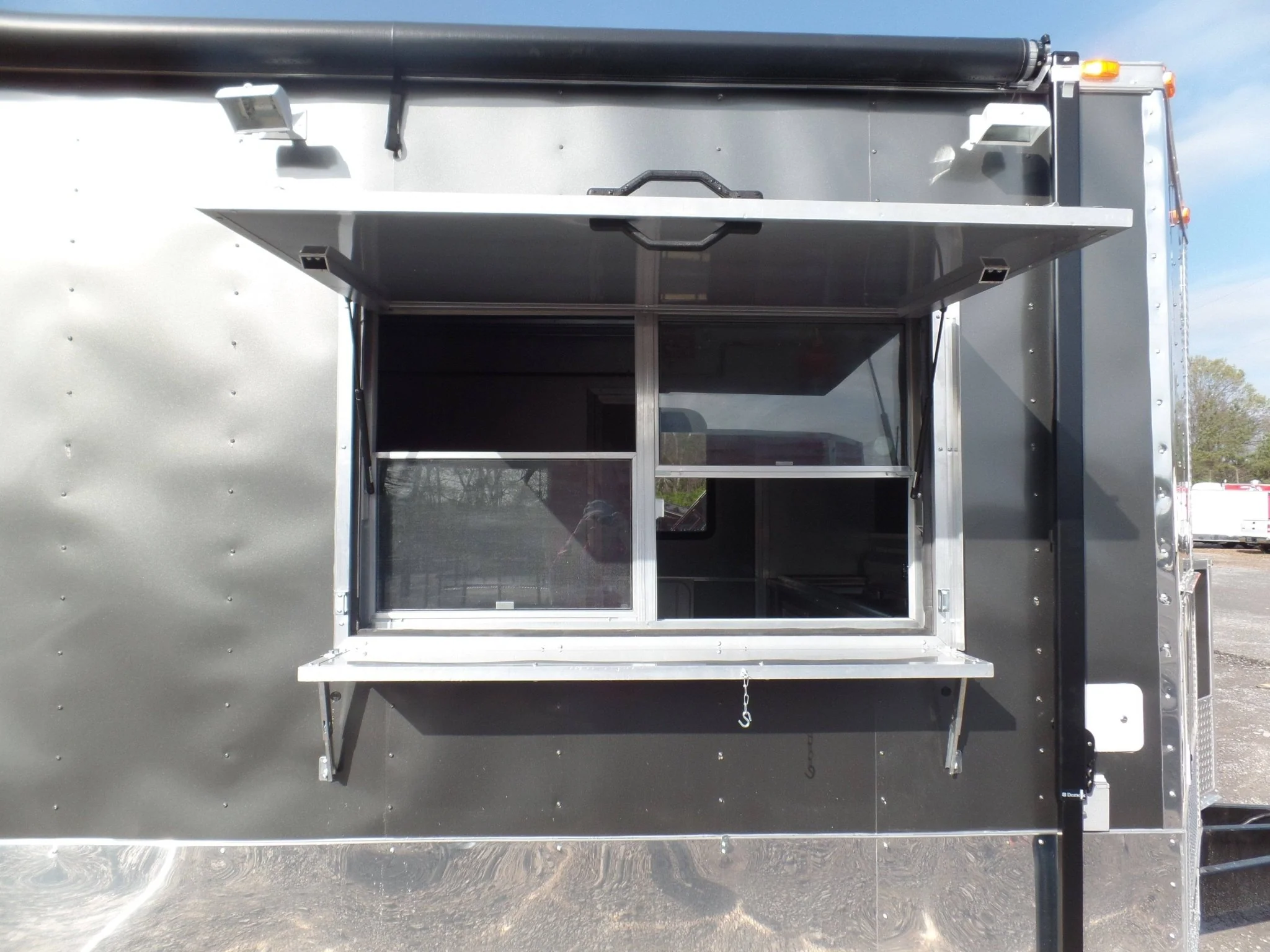 662-8.5-x-24-concession-bbq-food-trailer-charcoal-gray-event-catering-9.webp 8.5' x 24' Concession BBQ Food Trailer Charcoal Gray Event Catering