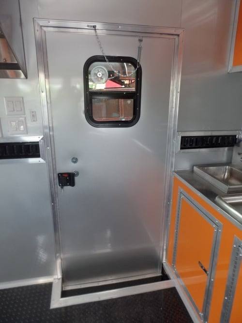 664-8.5-x-24-concession-bbq-food-trailer-orange-event-catering-11.jpg 8.5' x 24' Concession BBQ Food Trailer Orange Event Catering