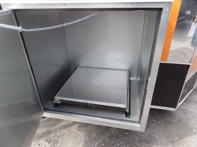 664-8.5-x-24-concession-bbq-food-trailer-orange-event-catering-22.jpg 8.5' x 24' Concession BBQ Food Trailer Orange Event Catering