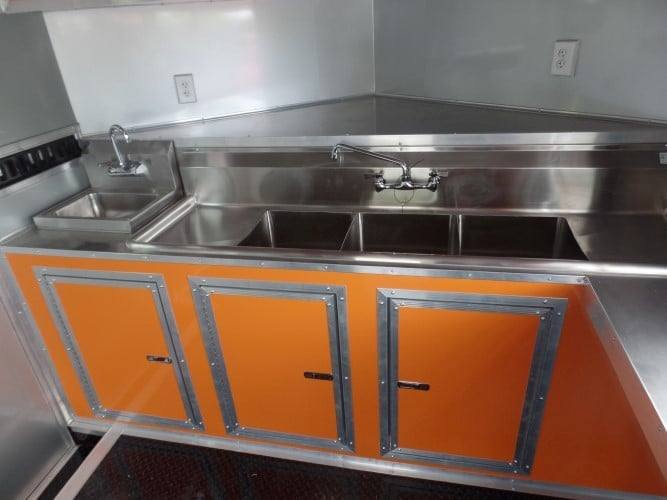 664-8.5-x-24-concession-bbq-food-trailer-orange-event-catering-23.jpg 8.5' x 24' Concession BBQ Food Trailer Orange Event Catering