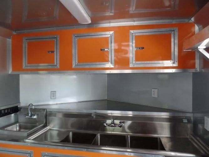 664-8.5-x-24-concession-bbq-food-trailer-orange-event-catering-24.jpg 8.5' x 24' Concession BBQ Food Trailer Orange Event Catering
