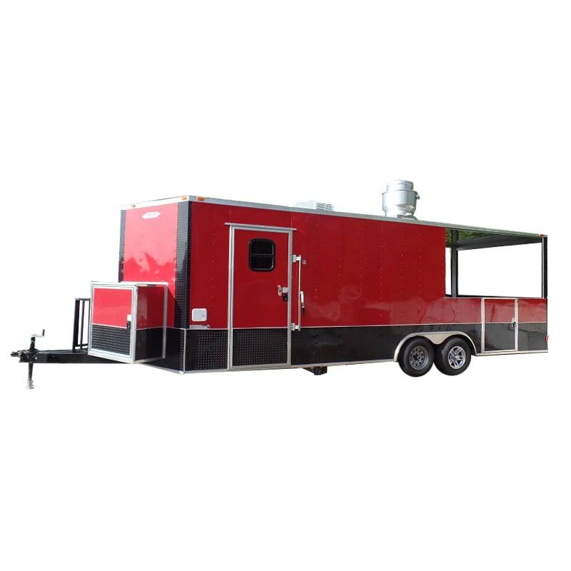 665-8.5-x-24-concession-bbq-food-trailer-red-event-catering-1.jpg 8.5' x 24' Concession BBQ Food Trailer Red Event Catering