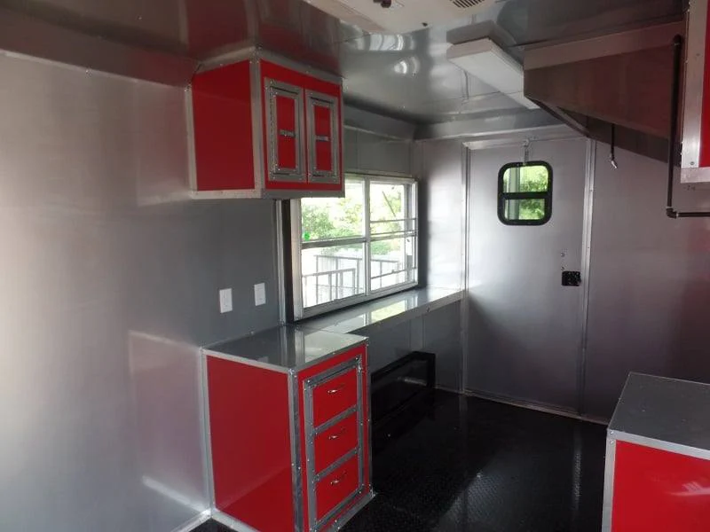 665-8.5-x-24-concession-bbq-food-trailer-red-event-catering-14.webp 8.5' x 24' Concession BBQ Food Trailer Red Event Catering