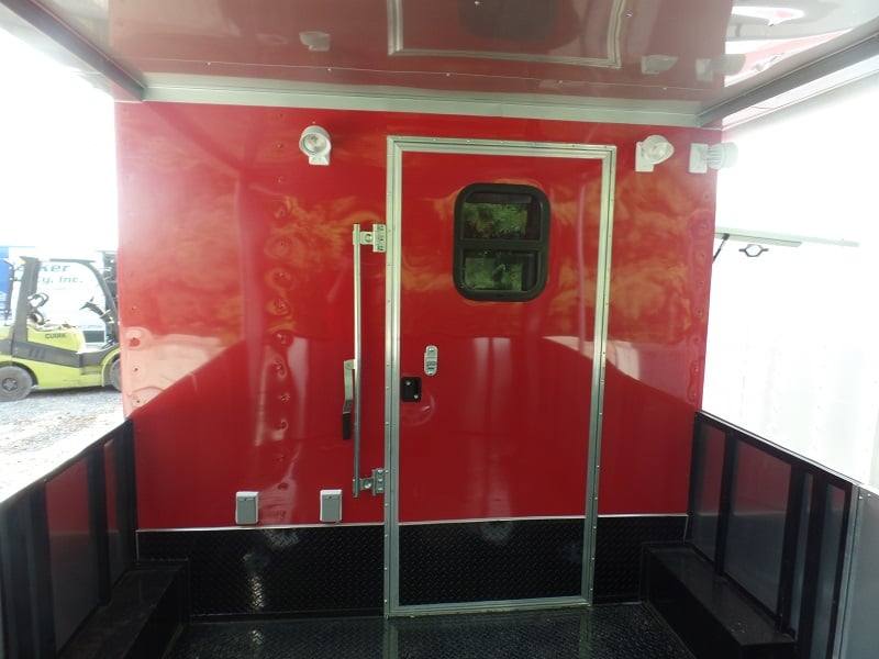 665-8.5-x-24-concession-bbq-food-trailer-red-event-catering-15.jpg 8.5' x 24' Concession BBQ Food Trailer Red Event Catering