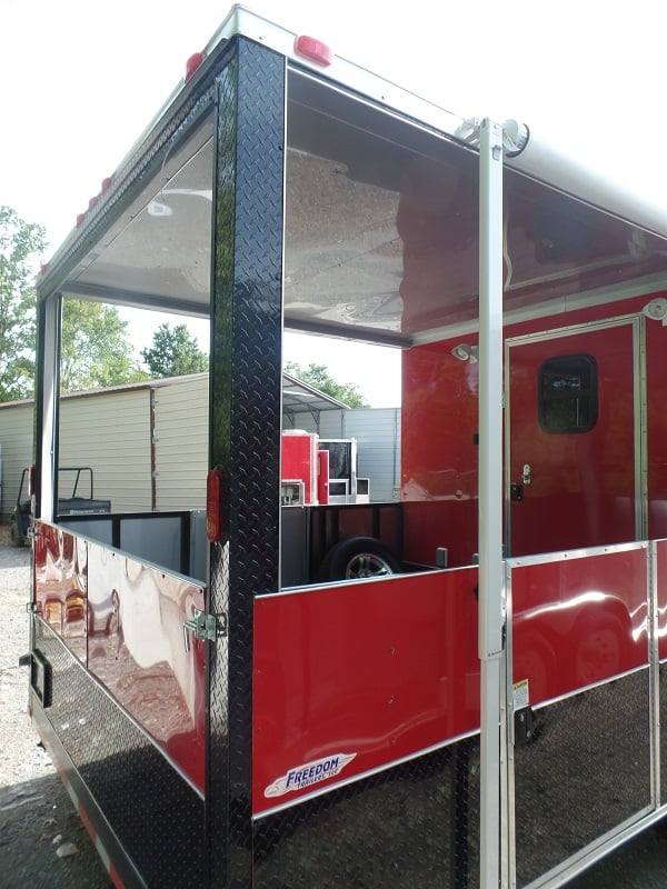 665-8.5-x-24-concession-bbq-food-trailer-red-event-catering-16.jpg 8.5' x 24' Concession BBQ Food Trailer Red Event Catering