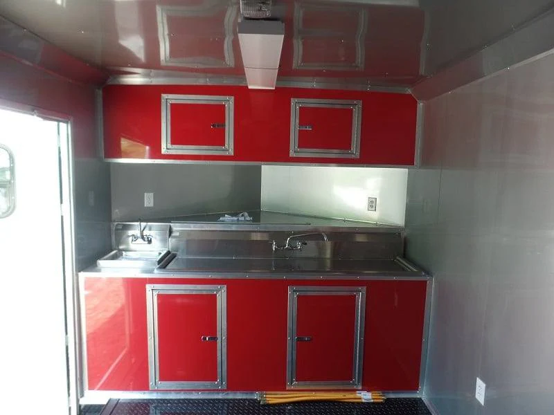 665-8.5-x-24-concession-bbq-food-trailer-red-event-catering-7.webp 8.5' x 24' Concession BBQ Food Trailer Red Event Catering