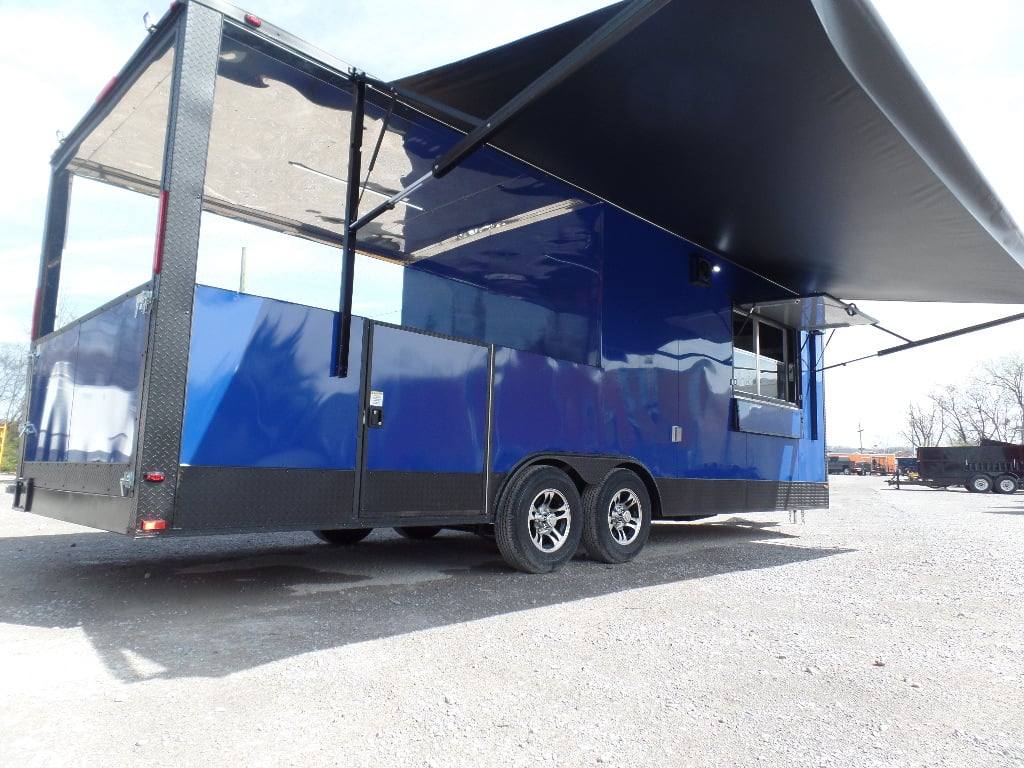 666-8.5-x-24-concession-cobalt-blue-event-food-trailer-1.jpg 8.5' x 24' Concession Cobalt Blue Event Food Trailer