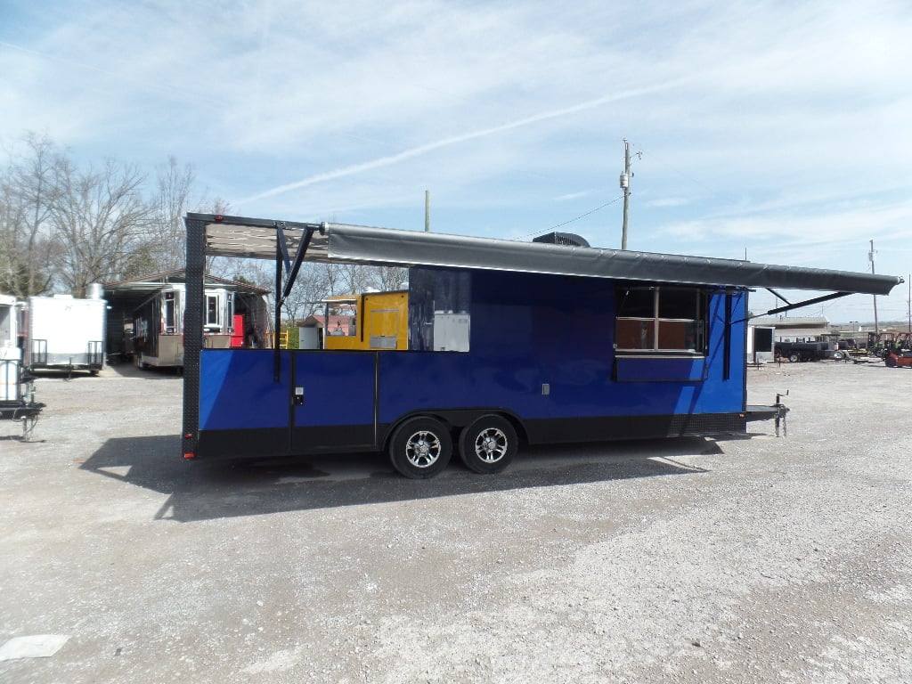 666-8.5-x-24-concession-cobalt-blue-event-food-trailer-4.jpg 8.5' x 24' Concession Cobalt Blue Event Food Trailer