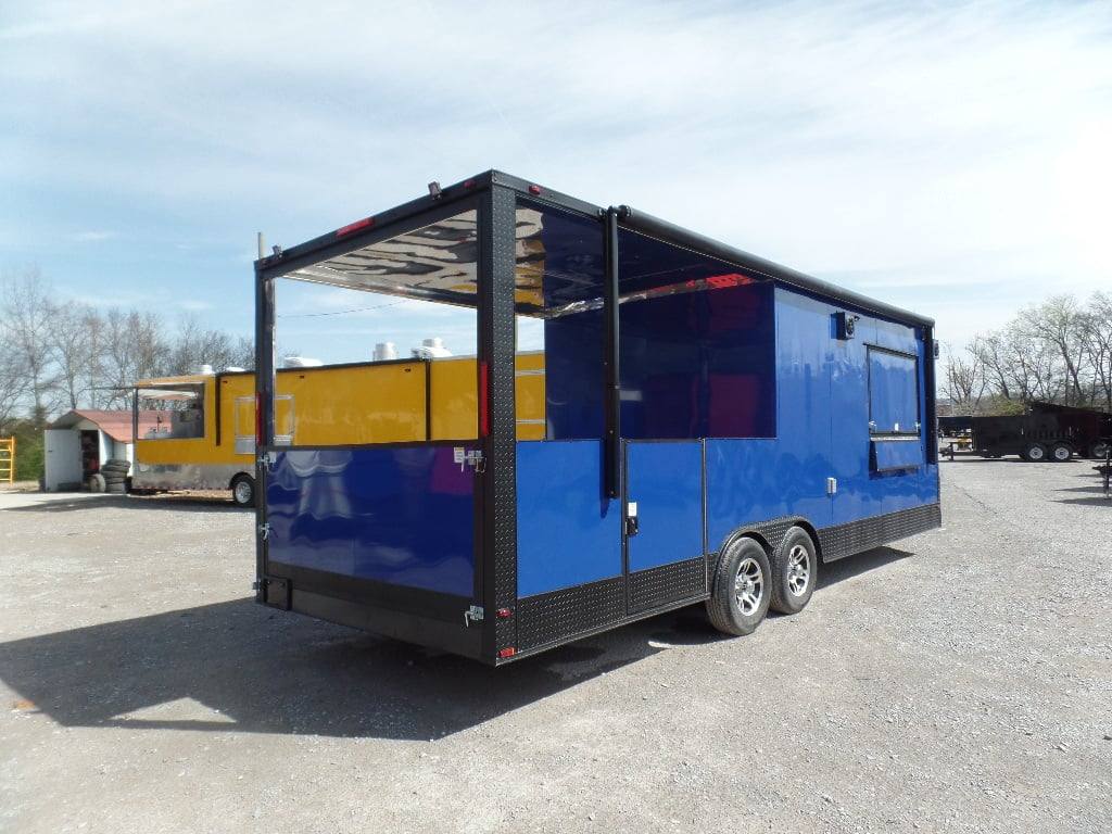 666-8.5-x-24-concession-cobalt-blue-event-food-trailer-5.jpg 8.5' x 24' Concession Cobalt Blue Event Food Trailer