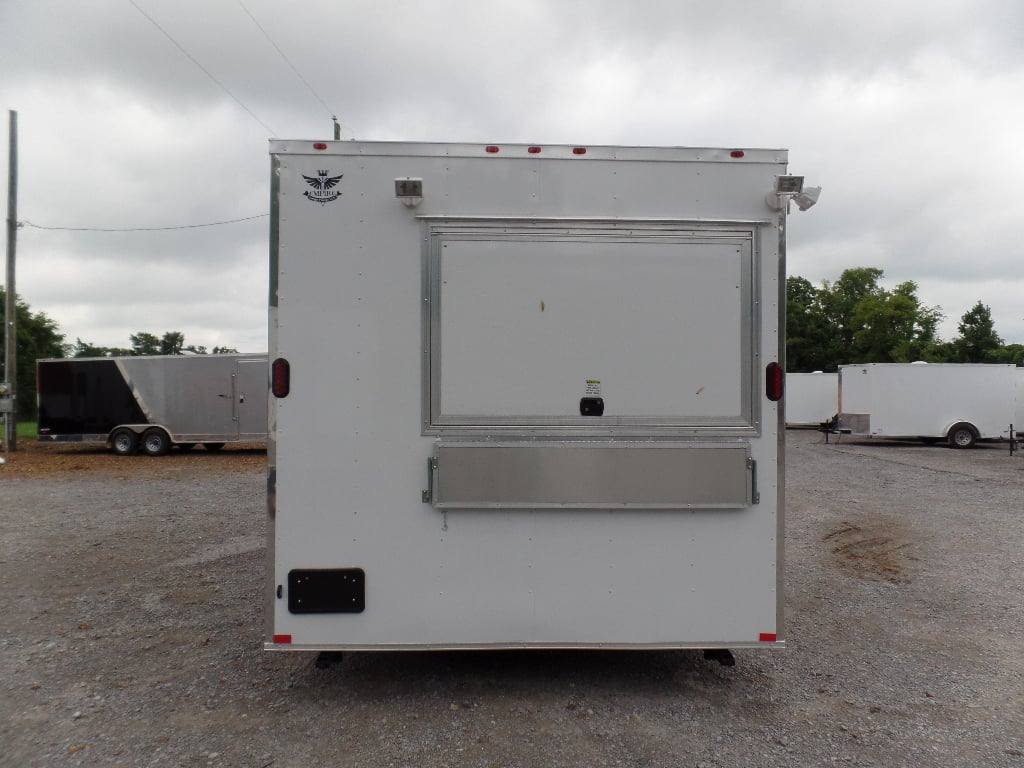 67-8.5-x-14-white-extended-main-frame-concession-food-trailer-5.jpg 8.5' x 14' White Extended Main Frame Concession Food Trailer