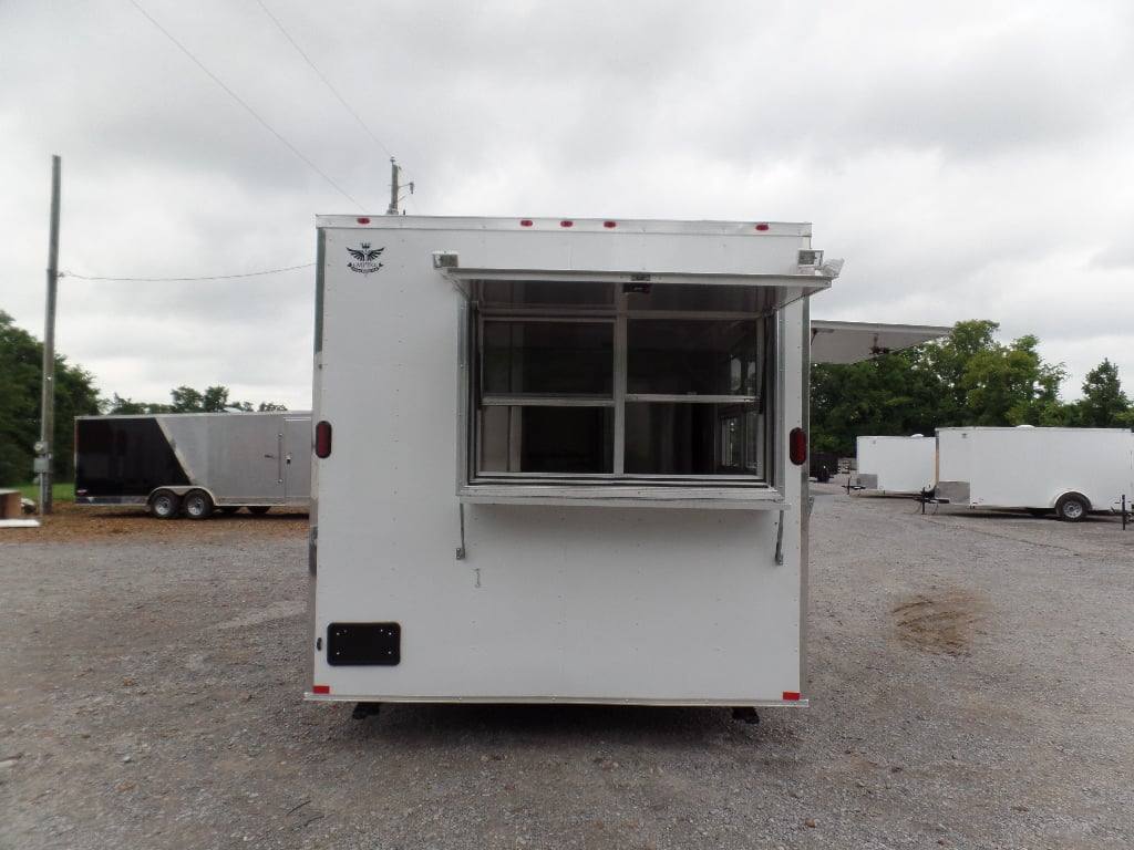 67-8.5-x-14-white-extended-main-frame-concession-food-trailer-9.jpg 8.5' x 14' White Extended Main Frame Concession Food Trailer