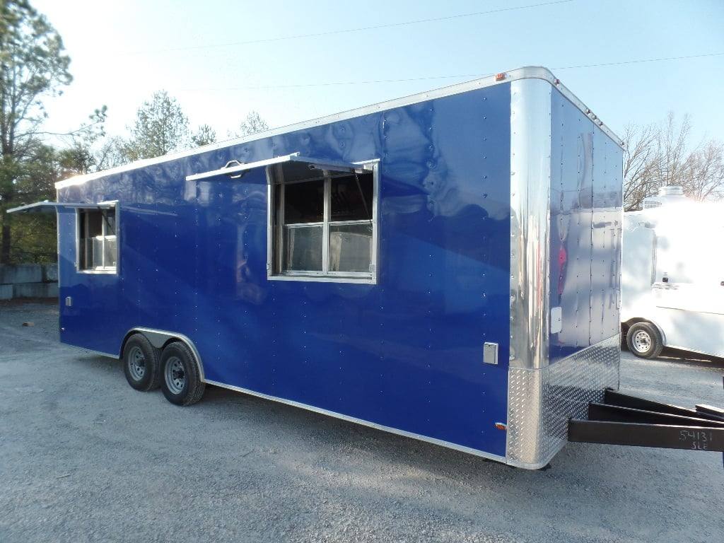 671-8.5-x-24-concession-food-flat-nose-cobalt-blue-trailer-with-appliances-14.jpg 8.5' x 24' Concession Food Flat Nose Cobalt Blue Trailer With Appliances