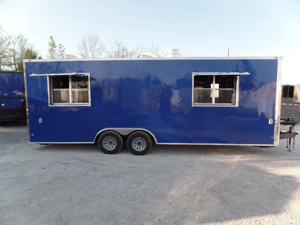 671-8.5-x-24-concession-food-flat-nose-cobalt-blue-trailer-with-appliances-17.jpg 8.5' x 24' Concession Food Flat Nose Cobalt Blue Trailer With Appliances