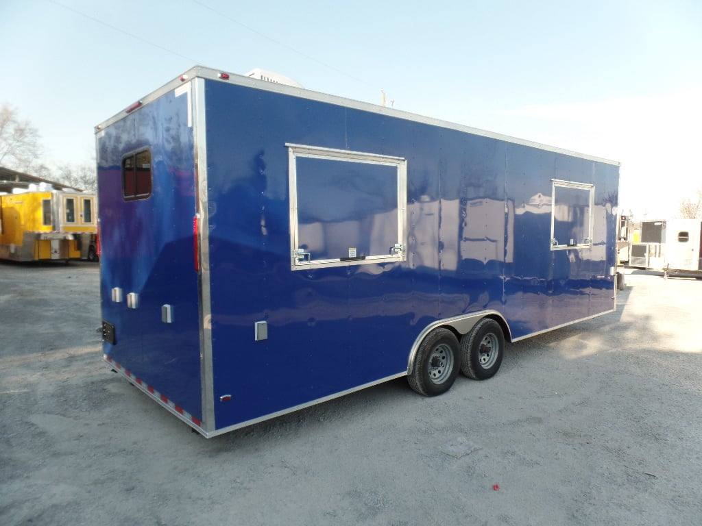 671-8.5-x-24-concession-food-flat-nose-cobalt-blue-trailer-with-appliances-7.jpg 8.5' x 24' Concession Food Flat Nose Cobalt Blue Trailer With Appliances